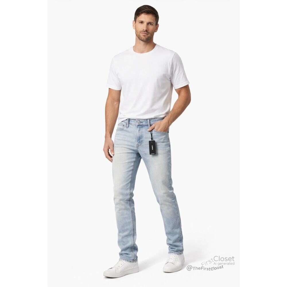 Express Skinny Stretch Jeans Light Wash Distressed Mens Size 32x32